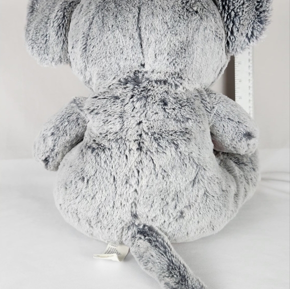 KELLYTOY GRAY & PINK STUFFED ANIMAL ELEPHANT 14" PLUSH w/HEART ON FOOT - Picture 4 of 10